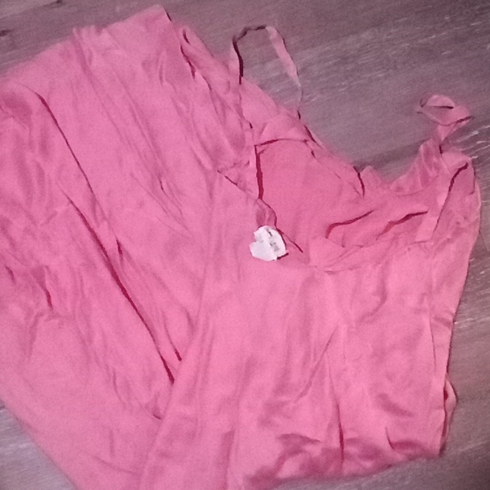 GUC: 90's VINTAGE NEIMAN MARCUS; CORAL PINK 100% SILK MAXI NEGLIGEE DRESS! - Picture 5 of 12